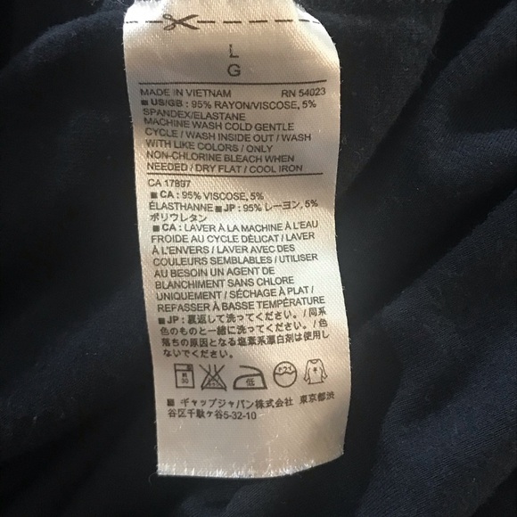 Banana Republic Black 3/4 Dolman Open Sleeve T-Shirt size L - Picture 9 of 9